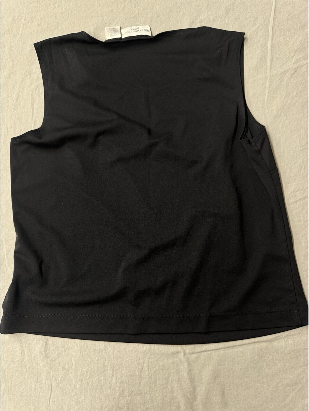 Worthington Petite Tank Top Black Silky Like Size Medium - Picture 5 of 5